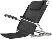 Adjustable Padded 6-Position Adjustable Back Rest Bed Support Foldable Elderly Disability Nursing Backrest Fabric Bed Back Rest for for Elderly Nursing Lounge Camping for Bed