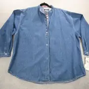 Bill Blass Jacket Women Size 2X Denim Blue Jean
