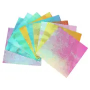 100 Sheet Shiny Origami Paper - 10 Colors Square Iridescent Paper Origami Pap...