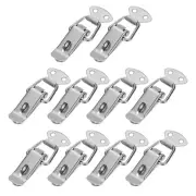10Pcs Steel Spring Loaded Toggle Latch with Hole 2.8 Inch, Silver Tone