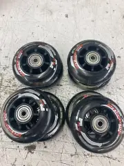 Roller blade 76mm 80a Inline Skate Wheels Pack of 8 Black with SG5 Bearings