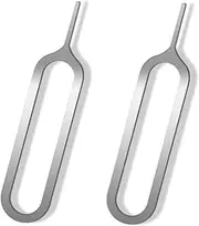 2 Pack Sim Card Pin | Sim Card Tool Compatible with All iPhone 15 pro,14, 13, 12, max and All iPhone Series, Samsung, HTC, and All Smartphone Devices Silver