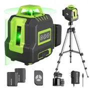 Laser Level with Tripod，360° Self Leveling Cross Line Laser- Green H