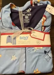 NWT Men’s Bluey Family 2-pc Sleep Set Christmas Size XL Briefly Stated Pajamas