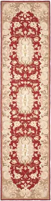 Safavieh Hand Hooked RUST / SAGE Carpet Runner 2'-6 x 10'