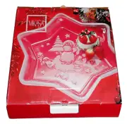 Hostess Server Dish 13" Mikasa Christmas Star Cherubs Stars Trees #SA950/311