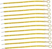 LIFKICH 200pcs Green Yellow Led Grounding Wire Replacement for Lighting Easy Install Copper Cable Ground Clip Safe and Sturdy for Residential and Commercial Use