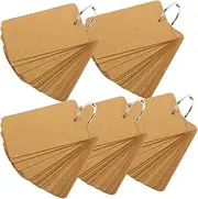 CAXUSD 10pcs Blank English Word Flashcards for Students Portable Notepads for Note-Taking DIY Memory Cards for School and Office for Study Organization and Daily Planning