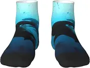 [EdWal] Hammerhead Sharks print Men's Moisture Control Crew Socks Socks For Men and Women Gifts For Golf, Hunting, Camping