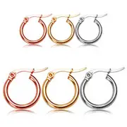 18k Gold Silver Plated Huggie Hoop Sleeper Earrings