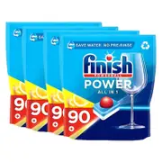 360 Finish Powerball All-In-One Lemon Dishwashing Tablets (4 x 90 Pack)