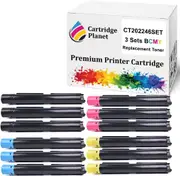 3 Sets BCMY Compatible Toner Cartridge for Fuji Xerox CT202246 CT202247 CT202248 CT202249 (9,000/3,000 (K/CMY) Pages) for Fuji Xerox DocuCentre SC2020 SC2020NW