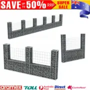 Gabion Basket Garden Screen Fencing Panel Barrier U-Shape Rustproof Steel 3 Size