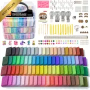 82 Colors Polymer Clay Kit with 19 Tools & 16 Accessories, Non-Toxic, Oven Bake