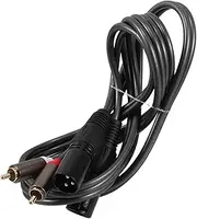 TOGEVAL Audio Cable RCA to XLR Adapter, 300cm, Mixer, Amplifier, Microphone Compatible, Male to Male, 4 Pins, Both Indoor/Outdoor Use
