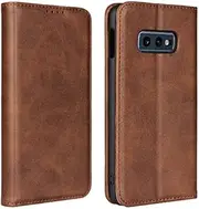 for Galaxy S10e Case Leather Wallet with Credit Card Holder Cash Slot SunYoo Flip Cover Drop Protection Shockproof Stand Magnetic Folio Women Men Her Purse for Samsung GalaxyS10e Dark Brown