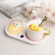 Coffee Mug Heating Coaster Smart Thermostatic Heating Pad With Aromatherapy Lamp