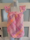 Lilly Pulitzer Reyna Pink Isle Madras Plaid Top Size XXS Women's NEW
