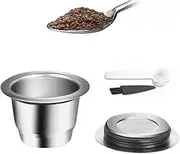 Coffee Capsules Stainl Steel Coffee Maker Pod Filters Cup 0.13oz Capacity for U CitiZ Pixie Le Cube Maestria issima Inissia Concept Enza Coffee Silver One Size