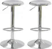 Bar Stools Set of 2, Adjustable Metal Bar Stools Swivel Counter Height Stool Bac