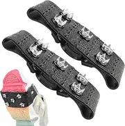 [Generic] Ice Cleats - 5 Claw Snow Crampons,2X Portable Walk Traction Cleat, Shoe Spikes for Walking, Fishing, Climbing, Hiking