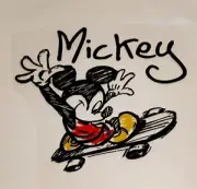 Mickey Mouse Skateboard Disney Patch Iron On Transfers For Clothing