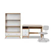 Aspen White/Natural Three Piece Study Set