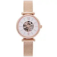 在飛比找momo購物網優惠-【FOSSIL】珍珠貝錶盤款機械錶米蘭帶錶帶手錶-珍珠貝面X