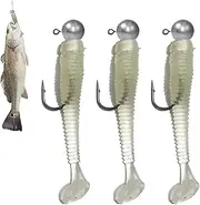 Soft Lord of - Tail Worm Lure, Padle Tail Soft Bait | Gear Accessories, Vibrant Minnow Bait for Freshwater and Saltwater