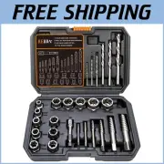 Precision Left-Hand Drill Bits & Extractors Set - 26 Pieces for Stripped Bolts