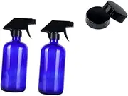 MERRYHAPY 1set Spray Bottles Refillable Glass Sprayer Blue Containers with Nozzle Caps Travel Accessories for Perfume Dew and Makeup Water