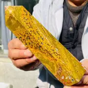 779g Natural Bumblebee Ocean Jasper Quartz Crystal Tower Point Obelisk Healing
