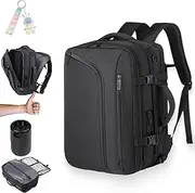 Vacuum Backpack Travel, 36–55L Large Capacity Vacpack Backpack, Shoe Compartment, Large Daypack for Travel, Business and Outdoor Adventures