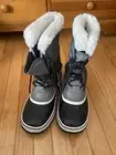 SOREL Womens Winter Carnival Quarry Black Snow Boots Size 9B