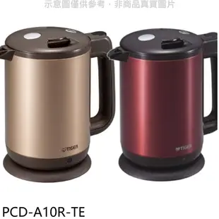 虎牌1公升提倒式電氣快煮壺熱水瓶時尚紅PCD-A10R-TE 廠商直送