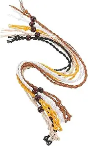 [JEWEDECO] 5pcs Braided Pendant Necklace Necklace Holder Cord Macrame Cord Holder Woven Neck Decor Accessory Neck Decor Accessories Hanging Ornament Stone Cage Pendant Rope