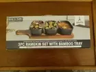 Appetit 3pc Ramekin Set With Bamboo Tray