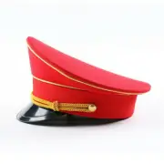 Mens Army Hat Captain Cap Soldier Military Costume General Visor Hat Fancy Dress
