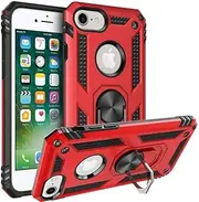 Shockproof Case for iPhone 6S Military Drop Protective Ring Holder Magnet Case Cover for iPhone 6S 6 S Plus,red Armor case,for iPhone SE 1st