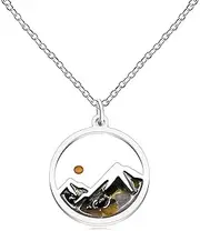 [Zircobic] Mustard Seed Faith Charm Nature-Inspired Adjustable Pendant Necklace | Christian Encourage Inspirational Scripture Jewelry | Symbol of Growth Unisex YA5071