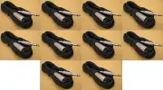 10x Pack 15Ft XLR 3Pin MALE to 1/4" MONO Plug Mic Microphone Audio Cable 15 Foot