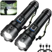 Flashlights High Lumens Rechargeable, 3000 Lumen Super Bright Flashlight 2 Pa...