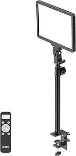 Sokani P25 Key Light, Professional Studio 12.6" 2500 Lumens 25W LED Panel Video Light, Color Adjustable, Using The Adapter DC for Streaming, Record Videos, Zoom Meetings, Metal Desk Mount Stand