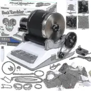 Willkey Professional Rock Tumbler Kit Rock Polisher For Kids And Adults Electronic Rock Tumbler Kit With Polishing Machine, Polishing Grits, And Rolle