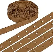 uxcell 3 Yard Snap Button Tape, Polyester Plastic Snap Button Trim, Sewing Press Stud Ribbon Replacement for DIY Craft Clothes Fabric Sewing, Dark Brown