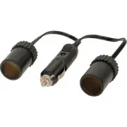 PP2006 Dual Cigarette DC Adaptor Lead Twin Cigarette Lighter Sockets Plug 2 Car
