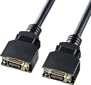 Sanwa Supply KM-V16-20K2 D Terminal Video Cable, 6.6 ft (2 m), Black