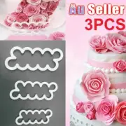 3 x Cake Rose Mold Flower Cutter Fondant Icing Tool Sugarcraft Decorating Mould