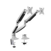 BRATECK Dual Monitor Aluminum Interactive Counterbalance Monitor Arm Fit Most 13''-32'' Monitors Up to 9kg per screen