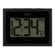 La Crosse Technology Atomic Digital Wall Clock Indoor Temperature Non-ticking